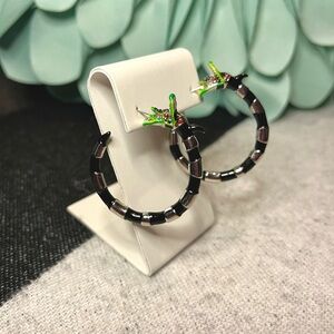 New Beetlejuice Sand Worm Halloween Hoop Inspired Earrings.